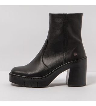 Art para mujer. 119741101003_001 Botines de piel 1974 Nappa negro -Altura tacón 9cm- (40), 8 a 10cm, Cremallera, Casual