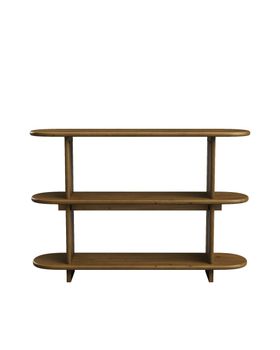 Librería de madera de abeto en color marrón 120 cm