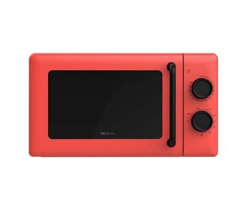 Cecotec microondas mecánico con grill de 20l proclean 3110 red. 700w en 6 niveles y grilll de 800w, modo descongelación