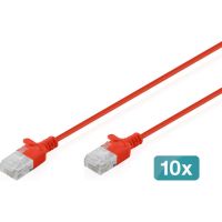 cable de red digitus cat6 uutp slim 10x15m rojo