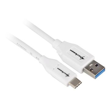 Cable USB 3.1 Gen 2 Sharkoon USB-A a USB-C Blanco 50 cm