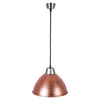Colgante copper 1xe27 al.reg.xd.26,5cm en cobre con acabado martillado brillante
