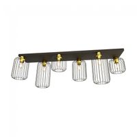 plafon de techo coberti oro 6 luces