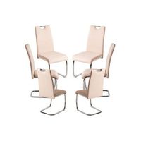 pack 6 sillas hallen tela de tela 994445 cm - beige