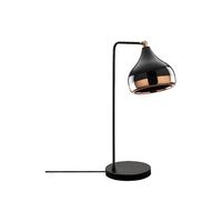 lampara de mesa yildo  17x17x52 cm color negro vente-unique