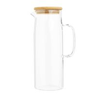 jarra de vidrio con tapa de bambu 12l