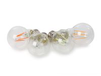 hq-power bombilla led vidrio transparente e27 4 piezas