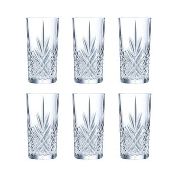 Juego de 6 vasos altos vidrio 38 cl