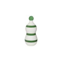 lido - botella de ceramica con rayas verde azafran