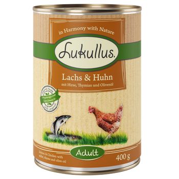 Lukullus Saver Pack 24 x 400g - Salmon & Chicken