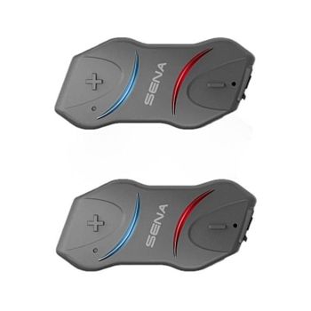 Auriculares Arsenal Sena 10R Duo inalámbricos Bluetooth para moto con radio FM y manos libres, color gris