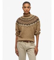 superdry para mujer w6110657a jersey fairisle marron l casual poliester