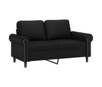vidaxl sofa de 2 plazas de cuero sintetico negro 120 cm