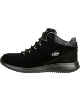 de SKECHERS BOTINES PLANOS CON CORDONES S 12918 - - NEGRO