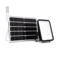 foco proyector led solar 2200 lm ip65 con control remoto nurda 4000k blanco neutro