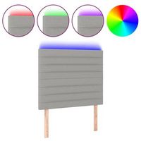 cabecero accesorio para dormir dormitorio mueble led 80 x 5 x 118128 cm tela gris claro tdl0201282