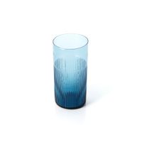 vaso de vidrio en azul 77x77x153 cm
