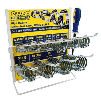 Hose Clip Stand and Clips - Qty 100 with Tool
