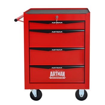Carro De Herramientas - Mueble Para Taller - Acero - Rojo Y Negro (60x33x77.5cm)
