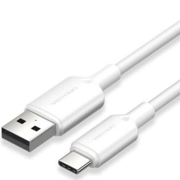 Cable USB 2.0 Vention CTQWF USB-A a USB-C 1m 480Mbps 60W 3A Blanco