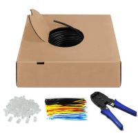 cable de red goobay 94399 305 m cat6 uutp negro para exteriores