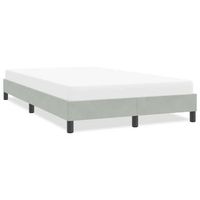 cama matrimonial  cama para adultos  estructura de cama sin colchon terciopelo gris claro 120x210 cm cfw455485