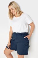 yours pantalones cortos azules cargo de algodon mujer curvy y tallas grandes yours