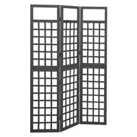 biombo separador de ambientes mampara de 3 paneles en madera de pino negro 121 x 180 cm dec031195