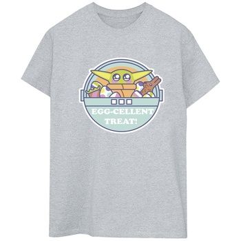 Disney Camiseta manga larga The Mandalorian Eggcellent Easter para mujer
