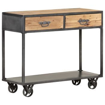 Mesa Consola De Madera Maciza Reciclada 90x35x74 Cm Vidaxl