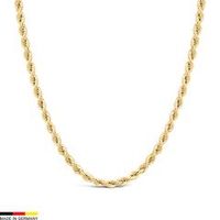 cadena de cordon de oro amarillo de 14 quilates de 4 mm de grosor