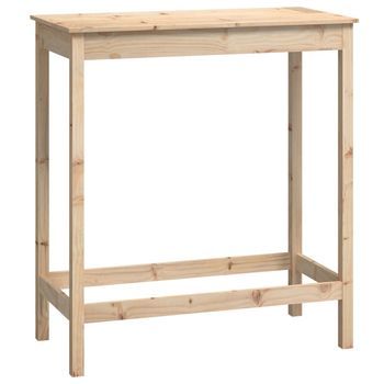 Mesa Alta De Bar | Mesa De Bistró Madera Maciza De Pino 100x50x110 Cm