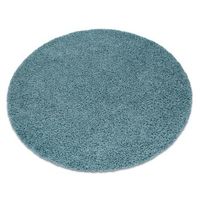 alfombra soffi circulo shaggy 5cm azul circulo 120 cm