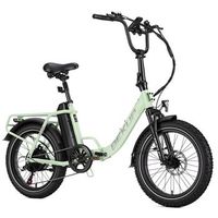 bicicleta electrica plegable bekup s3 neumaticos anchos de 20 pulgadas 48 rrv 15 ah verde