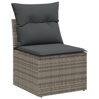 juego de sofas para jardin de 5 uds con cojines de ratan sintetico gris cfw686519
