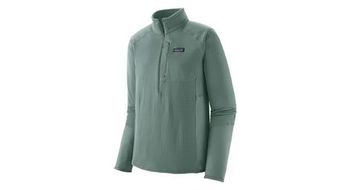 Forro polar patagonia r1 1 2 zip azul para hombre