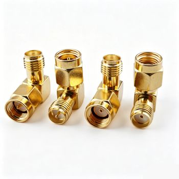 Adaptador SMA RP-SMA de 90° en ángulo recto (macho a hembra) para antena de dron FPV