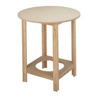 mesa camilla redonda estructura de haya acabado sin barniz 70x70x75cm