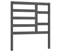 vidaxl cabecero de cama madera maciza de pino gris 81x4x104 cm