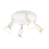 reyes - foco de techo de metal color blanco 15 cm gu10 max 25 w