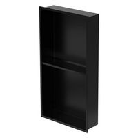 nicho de ducha 2 niveles 60x30cm acero inoxidable negro luxebath
