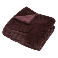 manta arka de 180 x 230 cm con efecto de piel sintetica marron - atmosphera createur dinterieur