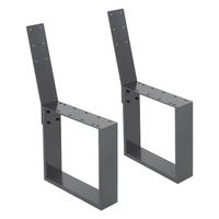 juego de 2 patas de banco de acero 40x785 cm negro ml-design