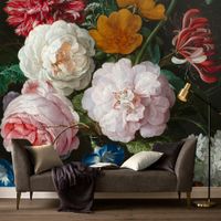 fresco panoramico flores grandes 300x280cm