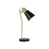 lampara mesa metal negro 22x14x45