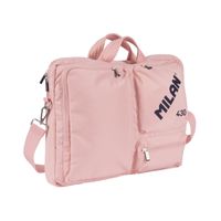 milan 403 since 1918 maletin para portatiles hasta 17r - cierre de cremallera - 3 compartimentos - 42x34x9cm - color rosa