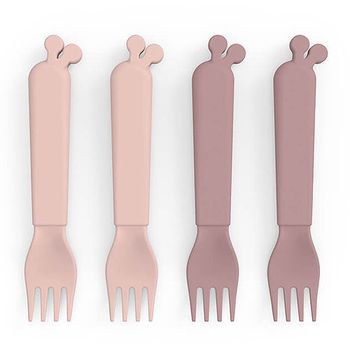 Pack de 4 tenedores Raffi rosa