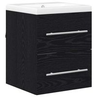 armario de lavabo  gabinete de lavabo para bano con cajon negro 42 x 39 x 52 cm