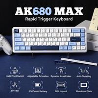 ajazz ak680 max teclado mecanico inalambrico con interruptores magneticos tri-modo hot-swap 8k gaming bluetooth 68 teclas pc esports