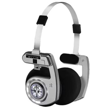 Auriculares H1Pro bluetooth Retro de acero inoxidable Auriculares de doble bobina dinámica de 36 mm Diseño telescópico A